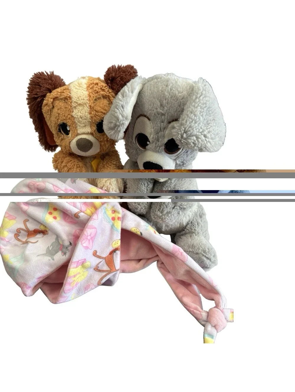 Disney Parks Disney Babies Lady & The Tramp Blanket Pouch Plush Swaddle 10''